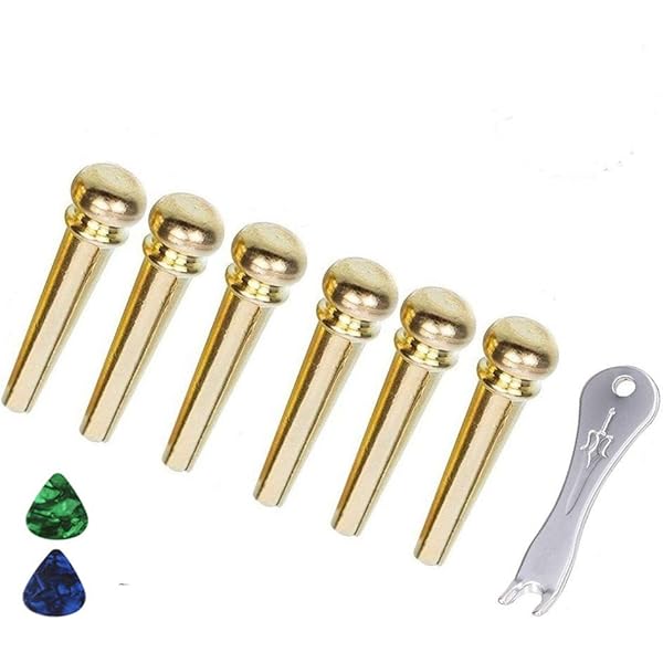 Ungebleicht Knochen Brücke Pin Set Akustische Folk Gitarrensaite Heringe Stifte