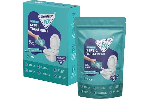 Septick Fix Septic Tank Cleaning Powder 250gms Drainage Cleaner Toilet Blockage & Drainage Block Remover