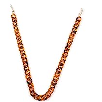 Catena Per Occhiali Da Donna - Acrilico Colorato, Antiscivolo, 75 Cm, Con Punta In Silicone - Foto 2