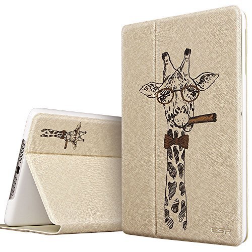 iPad Air Hülle, ESR® Illustrator Series PU Ledertasche mit Auto aufwachen/Schlaf Funktion Schutzhülle für iPad Air / iPad 5 (Giraffe)