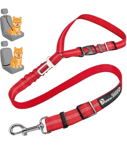 Headrest Dog Car Seat Belt Adjustable With Elastic Bungee Buffer Durable Headrest Pet Seat Belt Dog Car Safety Harness Restraint - View #12