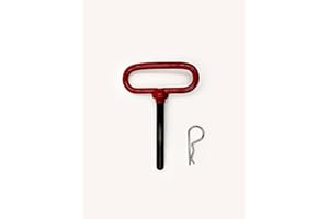 YRSSSA Trailer Tow Hitch Lock Pin with Rubber-Coated Handle, Red Head Hitch Pin-For Towing Cargo, Boat, RV, Car, Truck, ATV (1/2 x 3-5/8 inch)