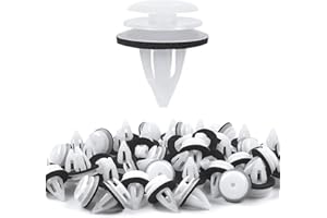 CZNBZIU Car Trim Clips Plastic Fasteners 60 pcs, Universal Auto Panel Fixing Clips Plastic Push Rivets Car Door Retainer Mounting Clips for Car Boots Interior Doors Bumper, White Auto Parts panel clips