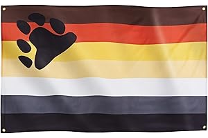 Runesol Flaga Bear Pride, 90 x 150 cm, 90 x 150 cm, flaga Gay Pride, flaga LGBT+, duma niedźwiedzia Amsterdamu, flaga dumy, festiwal, parada, uroczystości, flagi premium, do wewnątrz i na zewnątrz,