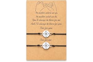 VGWON Braccialetti Amicizia Creativo, Bracciale Coppia, Regalo per la Sorella, Migliore Amica, Fidanzato e Fidanzata, 2 Braccialetti di Corrispondenza Fatti a Mano