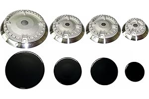GENERICO Kit 4 bruciatori Sabaf con piattelli spartifiamma per cucina a gas, 4 fuochi PER CUCINA A GAS GERMANIA NARDI SMEG FRANKE TECNOGAS E ALTRE MARCHE COD B 3621