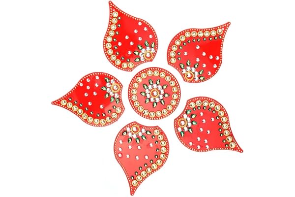 Designer Floor Rangoli Reusable Small Acrylic Rangoli Home Decor Gift for Home Decor Interior Floor Festival Traditional Decorations and Return Gifting Ideas (Size:- 7")