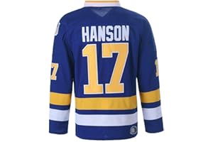 BOROLIN Hanson Brothers Charlestown Chiefs 16 Jack 17 Steve 18 Jeff Slap Shot Movie Ice Hockey Trikot