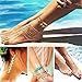 Teenitor 12 Sheets Metallic Temporary Tattoos Waterproof Flash Tattoos Metallic Henna Tattoos - 230+ Designs Temp Tattoos Sticker for Women & Girls - Arrows Feathers Bracelets Wrist & Arm Bands(Gold Silver Black)