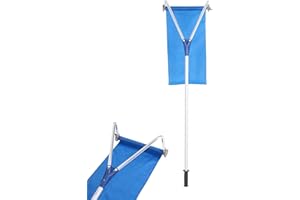 AHWZ Schnee Rake Für Haus-Dach, Dach Rake Schneeräumer, Leicht, Aluminum Handle Verlängert Bis Zu 20 Meter, Blau