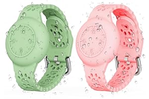 SICHY Kompatybilny z bransoletką Airtag dla dzieci, wodoodporny, regulowany, miękki silikon, pełne pokrycie, lekki uchwyt na śledzenie GPS, kompatybilny z Apple Air Tag Band dla dzieci