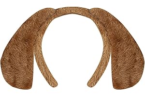 GENERIC Dog Headband Dog Ears Puppy Ears Floppy Dog Ears Floppy Dog Headband Animal Headbands World Book Day Fancy Dress Costume Headbands For Kids Adults (Brown Floppy Dog Ears)