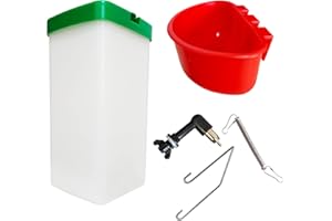 VandanCoop 1L Automatic Rabbit Water Bottle for Cage Non Drip Hanging Rodent Supplies Nipple Drinker Feeder Bowl Bunny Water Dispenser for Small Animals (1000ml, nipple+feeder)