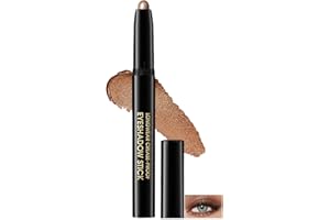 GENERIC Waterproof Cream Eyeshadow Stick – Shimmer Blendable Eye Pencil – Long-Lasting Smudge-Proof 3-in-1 Makeup Crayon with Eyeliner and Highlighter For Mature Skin and Everyday Eye Looks (Caramel)