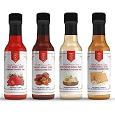 Nish Coffee Strawberry, Caramel, White Chocolate, Petibor Flavored Syrup Set of 4 4x250 Milliliters