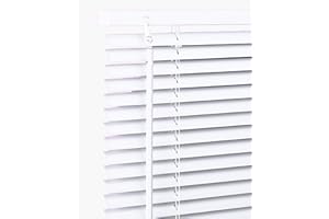 FUNKY GADGETS PVC Venetian Blind Blinds Easy Fit Curtains Trimmable Fittings Windows Treatment Shutters Twist Open Close Pay only 1 Flat shipping £3.99 for multiple buying (White, 120 W x 150 L)