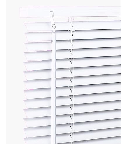 CHICOLOGY Cordless Mini Blinds - 34x60 Inch Vinyl Window Blinds In Alabaster White