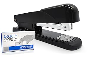 Peslogy Strong Stapler 30 Sheets of 80gsm Paper Capacity Office Desktop Staplers with 1000pcs 24/6 mm Staples (Black)
