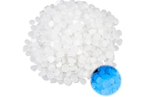 LYTONIX 500 Pezzi Pietre Luminose Bianche Da Giardino, 1-1.5 cm Ciottoli Luminosi Fluorescenti, Sassi Luminosi da Giardino Solari, Sassi Decorativi per Vasi, Decorative Ciottoli Brillanti per Vaso Pianta