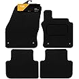 FSW - Tailored Mats - Fits VOLKSWAGEN Tiguan 2016 Onwards - Black Carpet - Anti Slip Mat - Non Slip Car Floor Mat, Fitted With Clips & Granulated Backing - 4 Pc Floor Mat Only