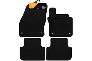 FSW - Car Floor Mats Fits Volkswagen Tiguan 2016-2024 - Black Carpet - Anti Slip Mat - Non Slip Car Floor Mat, Fitted With Clips & Granulated Backing - 4 Pc Floor Mat Only