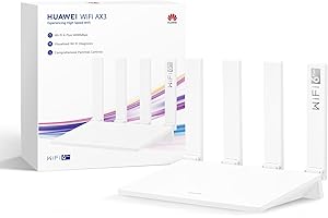 HUAWEI AX3 New Enrutador, Wi-Fi 6 Plus de Banda Dual de 3000 Mbps, 4 Puertos GE WAN/LAN Adaptables Automáticamente, Amplia Cobertura, Diagnóstico Visualizado, Idóneo para Juegos Xbox/PS5/Steam y 8K