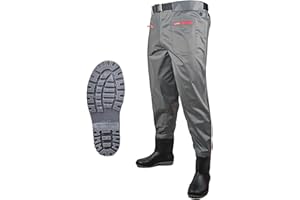 HKJPLVF Waders De Peche, Pantalon De PêChe Respirant Avec Bottes Pour Homme, Bottes De PêChe LéGèRes Avec Poches, Pour La PêChe, La Chasse Au Canard Et L'Industrie Aquatique,C-44