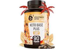 ‎E1 ELEMENT ONE Keto Base Plus Day - 90 Kapseln - Stoffwechsel - grüner Tee Extrakt, Cayennepfeffer, Ingwer & Koffein - beliebt bei Keto Diät Gewichtsmanagement & vegan