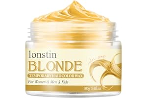 LONSTIN Colores temporales para el cabello lavables, cera para el cabello cera gel hidratante para el cabello natural fiesta para hombres y mujeres papel Navidad de Halloween (Oro, Oro)
