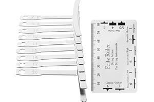 Pove Stainless Steel String Action Ruler Guitar Setup Gauge - Accurate Luthier Measuring Tool for Electric, Acoustic & Bass Guitars (9PCS Ruler Set)