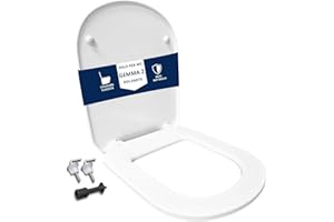 HYDRO HOME Copriwater Compatibile con Dolomite Gemma 2, Tavoletta WC Termoindurente Antibatterica,Sedile WC robusto, Cerniere Fisse in Acciaio Inox, Montaggio rapido,Imballaggio AntiUrto, Bianco