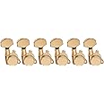 Musiclily Pro 6 in Line Guitar Locking Tuners Guitar Lock String Tuning Pegs Keys Machine Heads Set for Strat Tele Electric Guitar, Gold