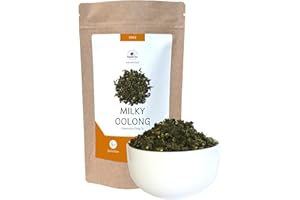 ‎WONDERTEA Milky Oolong, Premium Halbfermentierter Tee mit Grüntee Charakter Lose, aromatisiert, Chremiger Geschmack | WonderTea Milky Oolong Tea (50g)