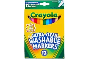 Crayola - 12 ct. Ultra-Clean Washable Assorted, Fine Line, ColorMax Markers | Arts & Crafts, Coloring Book Markers, Toddler Gifts