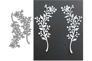 LZJSYKDQ Matrices de découpe en forme de branches de fleurs pour la fabrication de cartes, pochoirs en métal pour scrapbooking, album de fête, mariage, festival, décoration