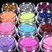CHIC*MALL 12 Color Metal Glitter Nail Art Tool Kit Acrylic UV Powder Dust gem Stamper 1003