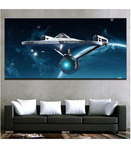 Diamant Malerei 5D DIY Kit Star Trek – 60x120 Cm Vollbohrer, Mit Strass & Zubehör