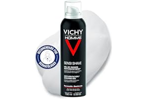 Vichy Gel de Afeitar, Antiirritaciones, Calmante, Hidrata y Protege la piel, Previene Rojeces, Enriquecido con Agua Termal, Para Piel Sensible, Homme, 150ml
