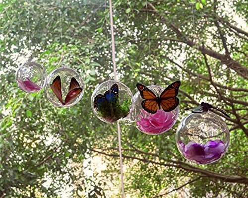 dingdangbell Plastik DIY füllbare Kugeln / Bad-Bombe-Form für Weihnachtshochzeit DIY Dekoration, Durchmesser 4cm, 5cm, 6cm, Satz von 30 - 4