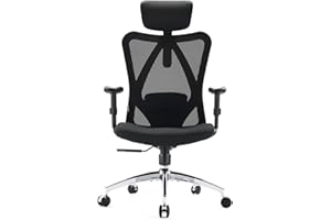 SIHOO Chaise de Bureau, Siege de Bureau Ergonomique avec Support Lombaire et accoudoir réglable, Fauteuil de Bureau d'une capacité maximale de 150 kg