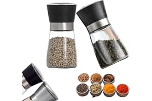 VINPAM Premium Pepper Grinder,Convenient Salt and Pepper Grinder Set for Freshly Ground Seasonings,Salt and Pepper Sets, Enhance Flavor with The Best Salt and Pepper Grinder Combo (2pcs)