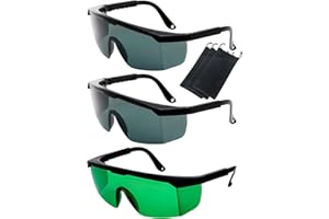 HUVZOR 3 occhiali di protezione IPL, set di scatole di immagazzinaggio, 200 nm-2000 nm, occhiali di protezione laser, la depilazione HPL/IPL con protezione UVC, protezione cosmetica per gli occhi