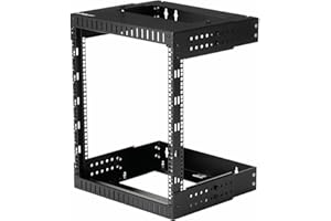 StarTech.com Rack de Servidores Abierto de 12U de Pared - de 19 Pulgadas - de 2 Columnas - de Profundidad Ajustable - para Equipo de Redes - AV - de Servicio Pesado (RK12WALLOA)
