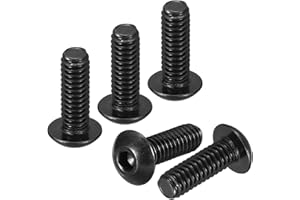 DTGN #8-32x1/2" Button Head Socket Cap Screws - 30Pack - Good for Road Bicycle, Mountain Bike, Auto, Motorcycle - 304 Stainless Steel Black Oxide - Hex Socket Drive Fasteners
