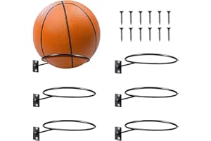 ADDLIVE Support Mural pour Ballon de Rangement, 6 PCS Support de Support Daffichage de Ballon de Sport avec vis, Supports muraux pour Ballon de Sport