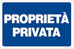 Goodvia Cartello Proprieta Privata Metallo 20x30cm, Segnaletica Proprietà Privata in Alluminio Targa Proprietà Privata Riflettente, Impermeabile e Resistente ai Raggi UV