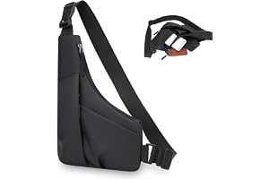 FOSDICK Axelväska för Herr, Vattentät Crossbody-väska, Lätt Bröstväska, Slingväska för Herr, Liten Axelväska, Enkel Slingbag