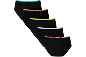 INNERSY Period Pants for Teenage Girls Light Flow Cotton Menstrual Underwear Teen Knickers 10-16 Years 5 Pack