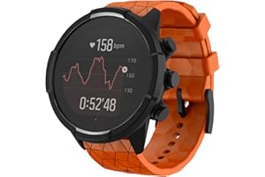Shieranlee Kompatybilny z Suunto 9 Spartan, Suunto 7 Strap, 24 mm, miękki silikonowy pasek zastępczy, opaska na nadgarstek Suunto 9, Suunto D5, Suunto Spartan Sport Wrist HR / Suunto 9 Titanium.