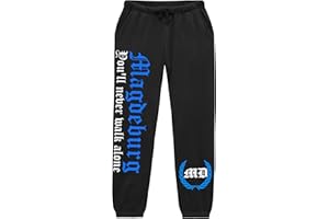 UGLYSHIRT Magdeburg Never Walk Alone Jogginghose | Magdeburg Geschenk Magdeburg Hose Magdeburg Fanartikel Ultras Sport | M2